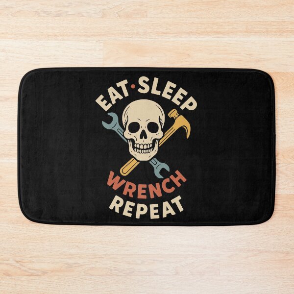 Item preview, Eat Sleep Wrench Repeat Garage Mechanic Funny designed and sold by LuminOrb.