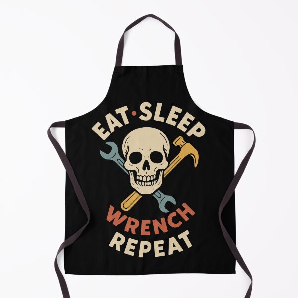 Item preview, Eat Sleep Wrench Repeat Garage Mechanic Funny designed and sold by LuminOrb.