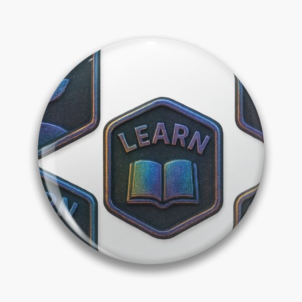 Item preview, Hexagonal Badges with Metallic Iridescent Finishes and Icons designed and sold by Creative88Art.