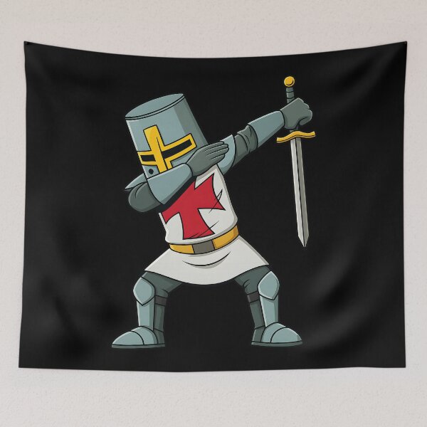 Item preview, Meme divertido de caballero cruzado dabbing, caricatura de guerrero medieval designed and sold by DrawHandArt.