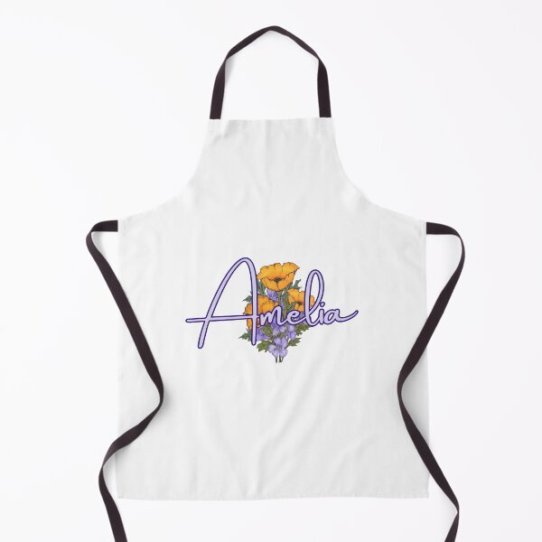 Item preview, Girl Name AMELIA With Purple and Yellow Flowers designed and sold by JoyfulWhimsy.