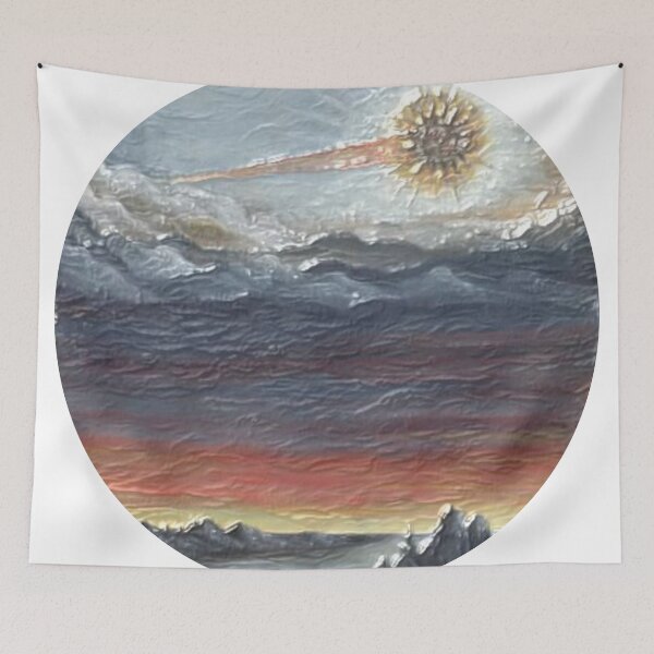 Item preview, Comet from the 1500s Abstract round designed and sold by SmashingDeals.