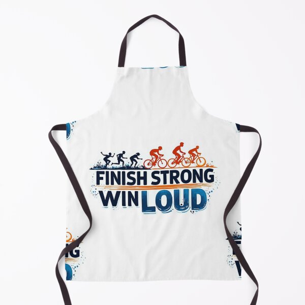 Item preview, FINISH STRONG, WIN LOUD – Triathlon Motivation Sticker designed and sold by Triathlongram.