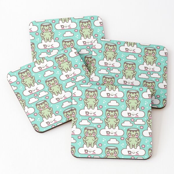 Item preview, Kawaii Kappa on Clouds Pattern designed and sold by musingtreeart.