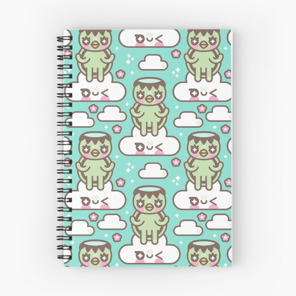 Item preview, Kawaii Kappa on Clouds Pattern designed and sold by musingtreeart.