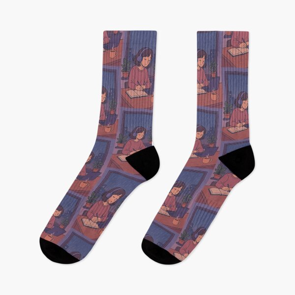 Item preview, Lofi Chill Study Girl – Cozy Room Anime Aesthetic designed and sold by Dragonfly-10.