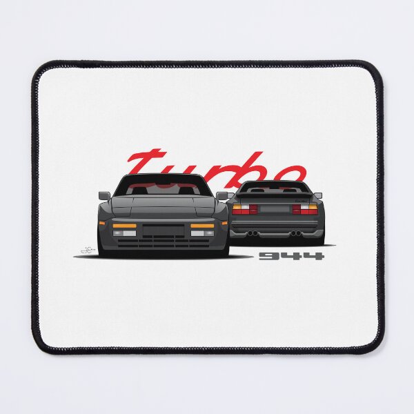Item preview, Porsche 944 turbo Front rear retro Black Illustration designed and sold by blackdogshop.