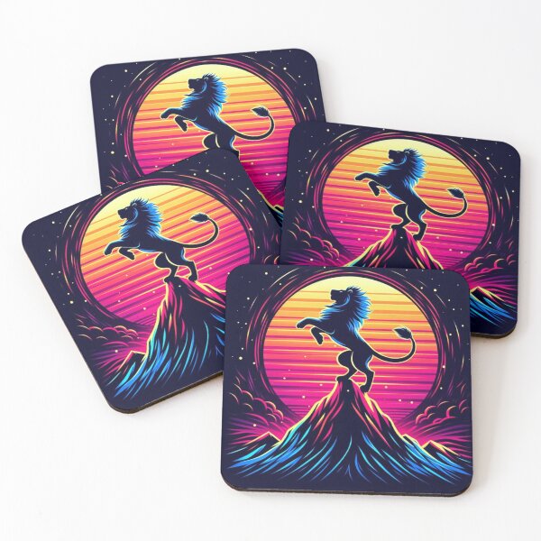 Item preview, lion silhouette at sunset designed and sold by Dogandesighn.