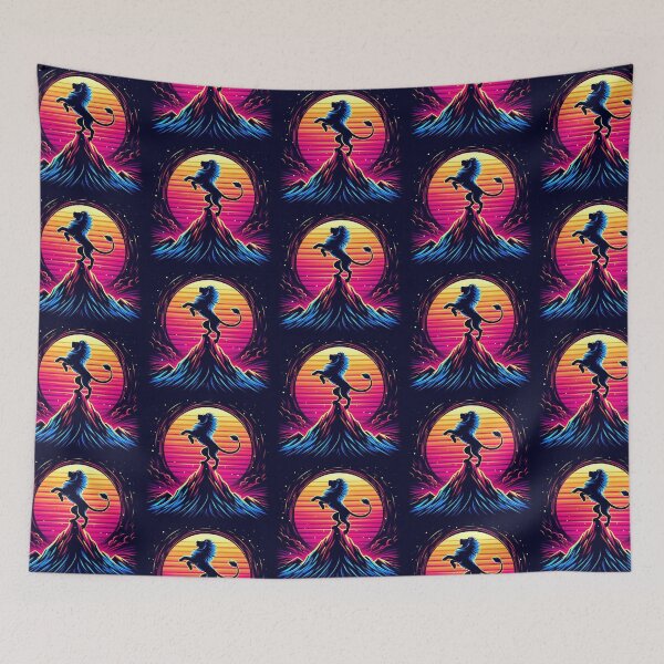 Item preview, lion silhouette at sunset designed and sold by Dogandesighn.
