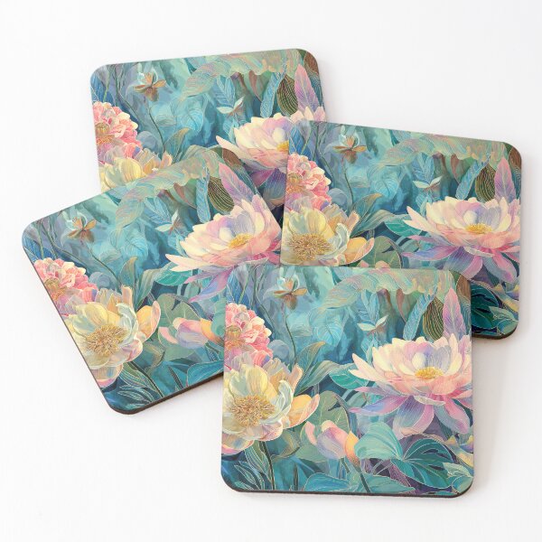 Item preview, Tropical Flowers and Jungle Leaves Watercolor, Exotic Botanical Art Print designed and sold by MargaretWiktor.