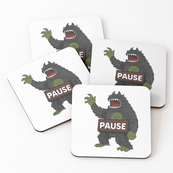 Item preview, funny games movie Horror Boss Fight Pause Button Funny designed and sold by Uglyandcute.