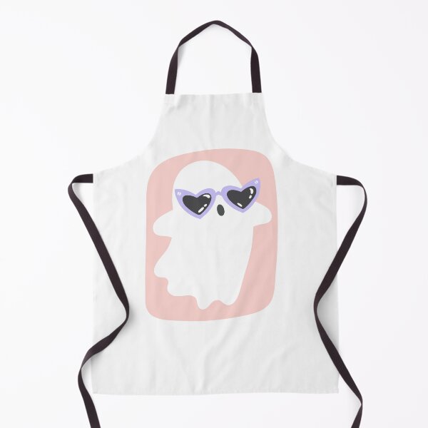 Item preview, Ghostie with Heart Glasses - purple on pink designed and sold by FlamingoFeet.