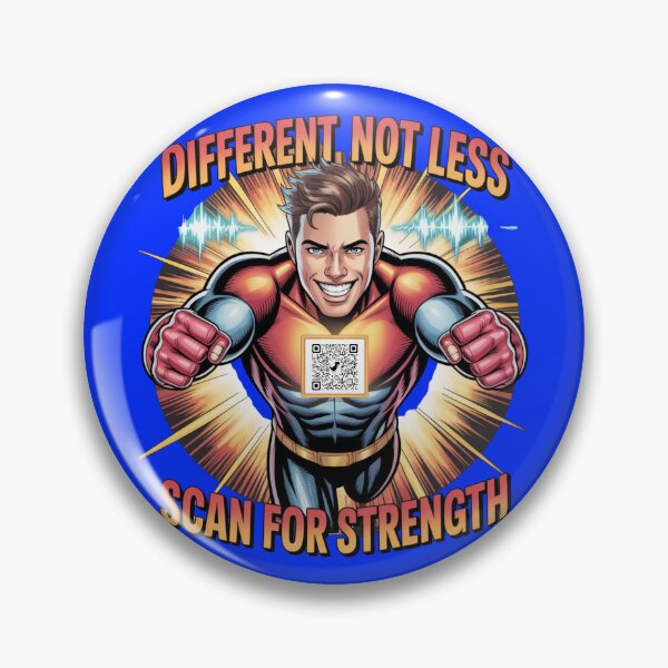 Item preview, Superhero Code – Different, Not Less (Autism QR Design) designed and sold by GENX-AUTISM-DAD.