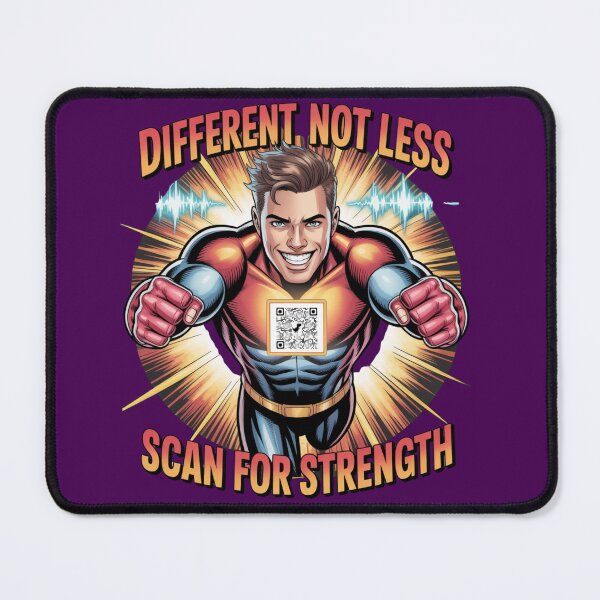 Item preview, Superhero Code – Different, Not Less (Autism QR Design) designed and sold by GENX-AUTISM-DAD.