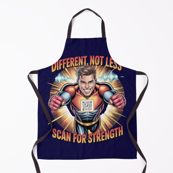 Item preview, Superhero Code – Different, Not Less (Autism QR Design) designed and sold by GENX-AUTISM-DAD.