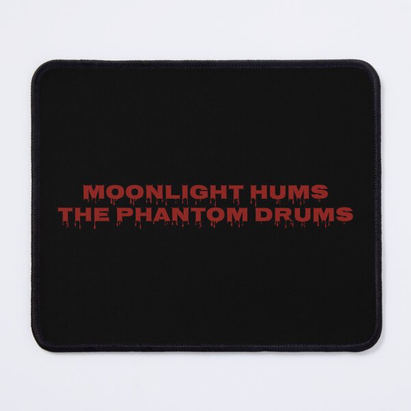 Item preview, Moonlight Hums the Phantom Drums Poetic Inspirational Quote Typography Design designed and sold by MONTRIS.