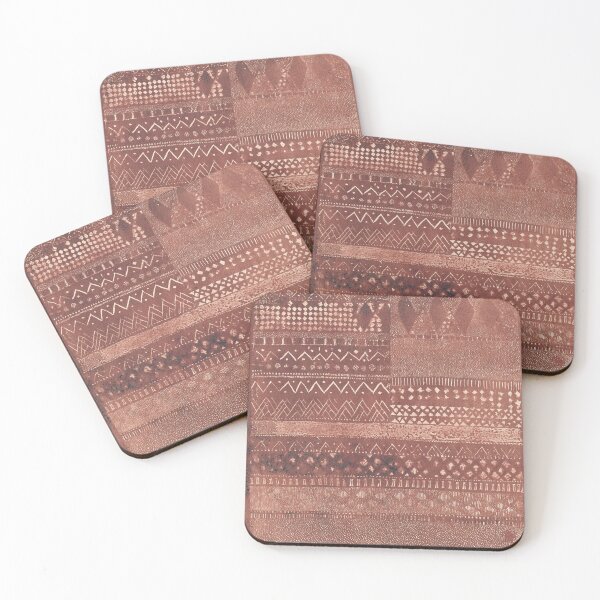 Item preview, Terracotta Southwest Geometric Mud Cloth–Inspired Pattern in Warm Desert Neutrals designed and sold by trajeado14.