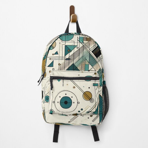 Item preview, Abstract geometry in turquoise and gold designed and sold by rolfzogg.