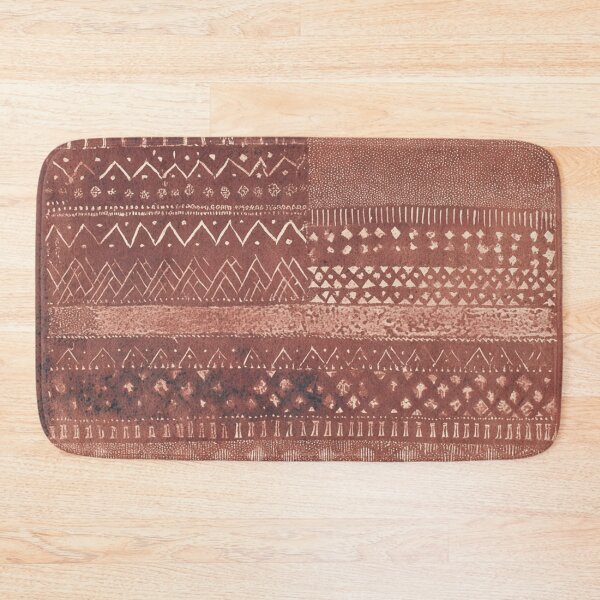 Item preview, Terracotta Southwest Geometric Mud Cloth–Inspired Pattern in Warm Desert Neutrals designed and sold by trajeado14.