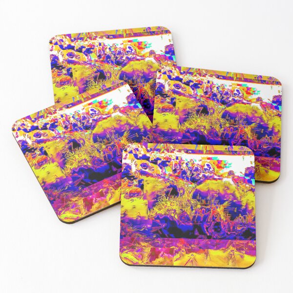 Item preview, Cacti Delecti 5 - Yellow and Purple Desert-Themed Glitch Art designed and sold by rRad1at0r.