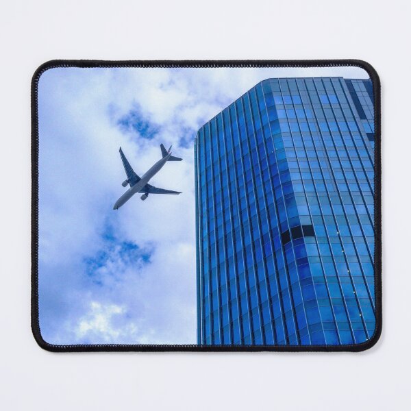 Item preview, Jet Passing Over Glass Office Tower in Tokyo City Skyline designed and sold by Pix4Japan.