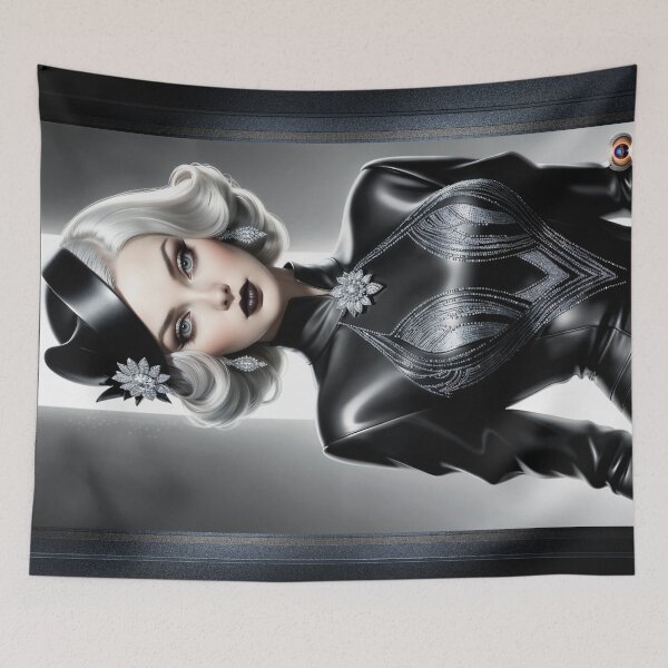 Item preview, Art Deco Noir Glamour Portrait Of Isabella Fiorella Mesmerizing AI Concept Art by Xzendor7 designed and sold by Xzendor7 Digital Art Creations.