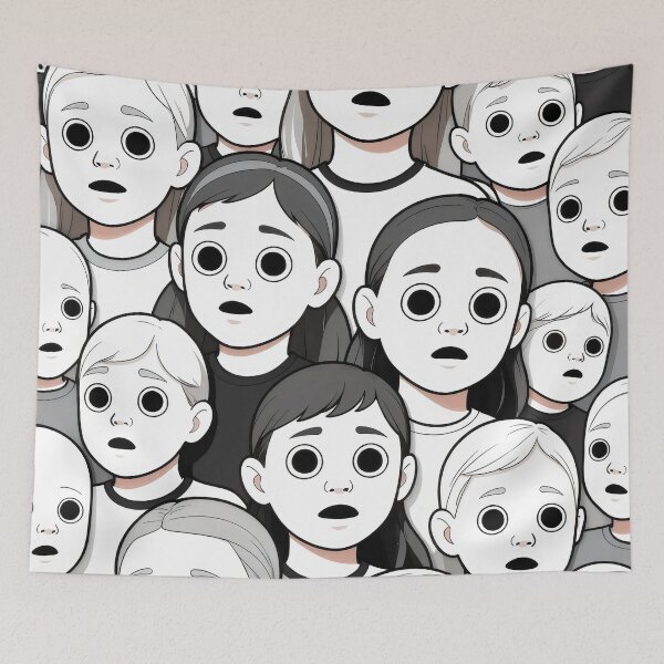 Item preview, Creepy Wide-Eyed Children Crowd designed and sold by Shoot-The-Moon.