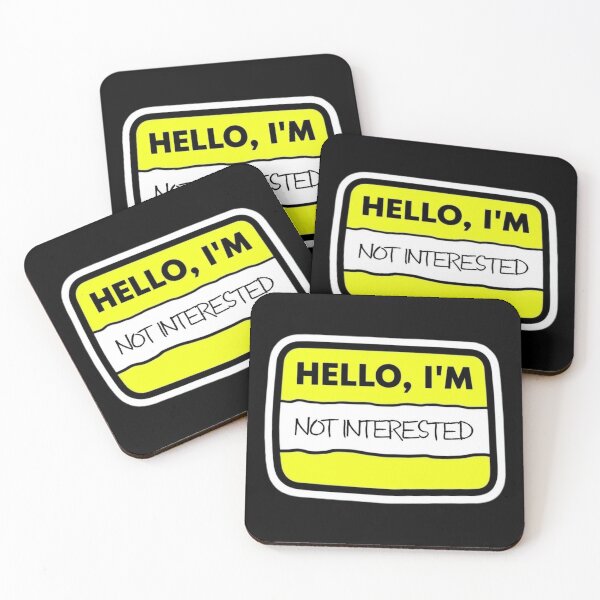 Item preview, Hello, I’m Not Interested – Anti-Social Mood Design designed and sold by Catnip-Quests.