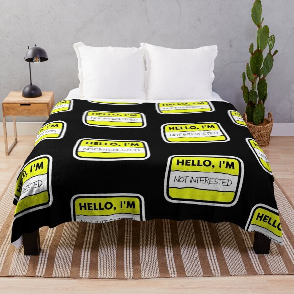 Item preview, Hello, I’m Not Interested – Anti-Social Mood Design designed and sold by Catnip-Quests.