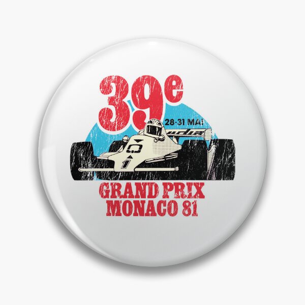 Item preview, 1981 Monaco Grand Prix - worn, distressed vintage finish designed and sold by retropetrol.