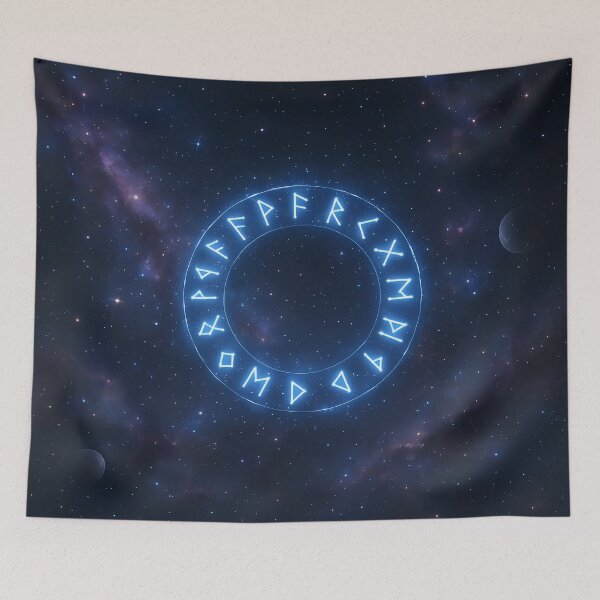 Item preview, Celestial Rune Circle – Cosmic Nordic Portal designed and sold by NorseDrip.