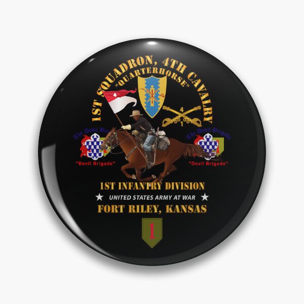 Item preview, Army - 1st Squadron, 4th Cavalry - 1st Inf Div - Devil Bde - Ft Riley, KS w Rider X 300 designed and sold by Military Insignia Products.