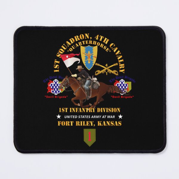 Item preview, Army - 1st Squadron, 4th Cavalry - 1st Inf Div - Devil Bde - Ft Riley, KS w Rider X 300 designed and sold by Military Insignia Products.