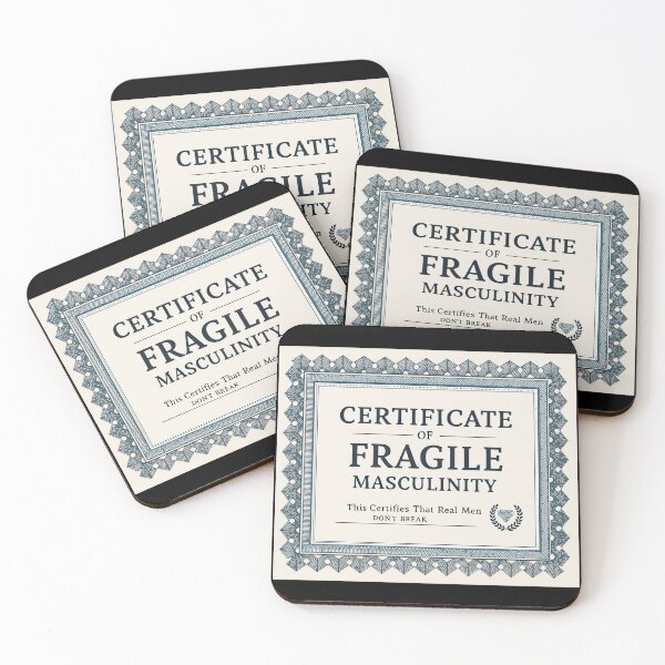 Item preview, Certificate of Fragile Masculinity – Funny Feminist Humor Design designed and sold by VividOrganica.