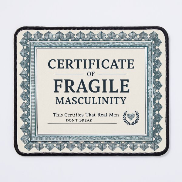 Item preview, Certificate of Fragile Masculinity – Funny Feminist Humor Design designed and sold by VividOrganica.
