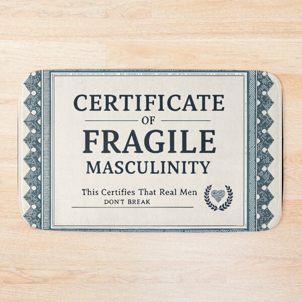 Item preview, Certificate of Fragile Masculinity – Funny Feminist Humor Design designed and sold by VividOrganica.