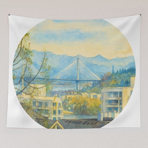 Item preview, Photo Art Bridge Round Abstract designed and sold by SmashingDeals.
