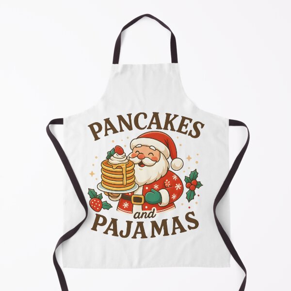 Item preview, Pancakes and Pajamas Santa Claus Christmas Shirt – Funny Holiday Breakfast Design for Family Pajama Party and Festive Gifts designed and sold by DrawHandArt.