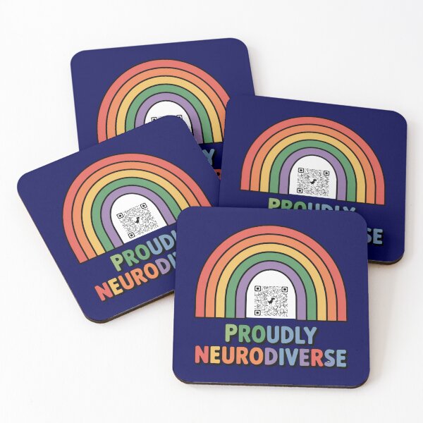 Item preview, Spectrum Code Rainbow – Proudly Neurodiverse (Autism QR Design) designed and sold by GENX-AUTISM-DAD.