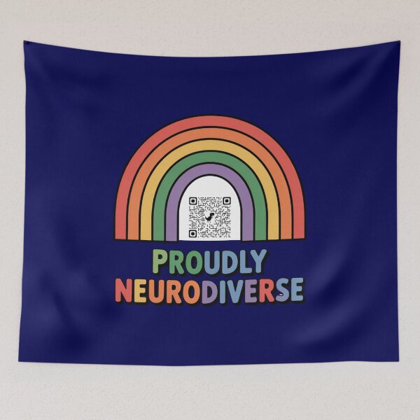 Item preview, Spectrum Code Rainbow – Proudly Neurodiverse (Autism QR Design) designed and sold by GENX-AUTISM-DAD.