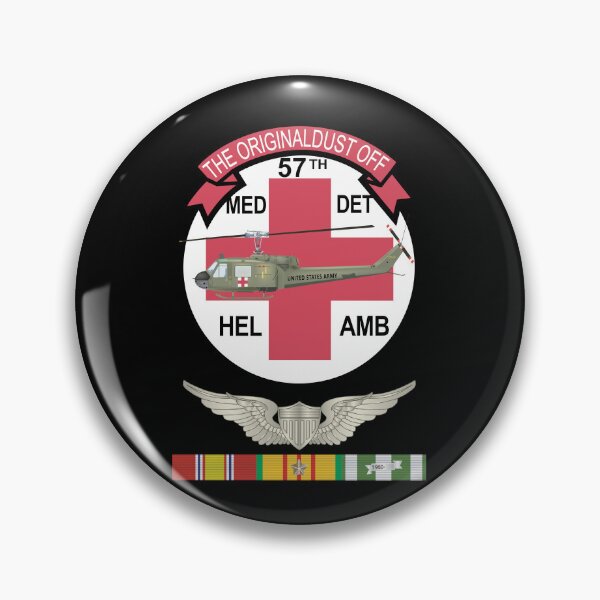 Item preview, Army - 57th Medical Company - Orignial Dustoff - Aviator Badge - Vietnam w VN SVC designed and sold by Military Insignia Products.