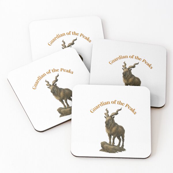Item preview, Guardian of the Peaks – Majestic Markhor Mountain Art designed and sold by GeoWild Designs.