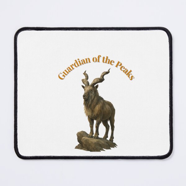 Item preview, Guardian of the Peaks – Majestic Markhor Mountain Art designed and sold by GeoWild Designs.