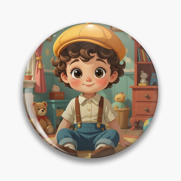Item preview, Toddler boy at his play room cartoon designed and sold by Ponted.