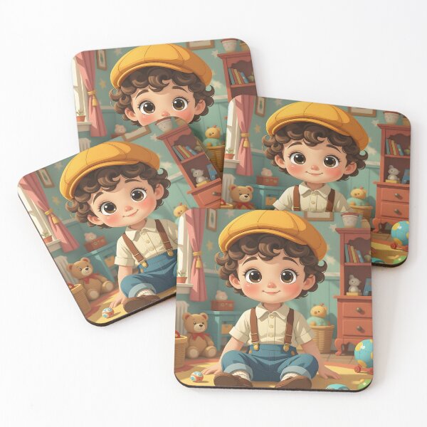 Item preview, Toddler boy at his play room cartoon designed and sold by Ponted.