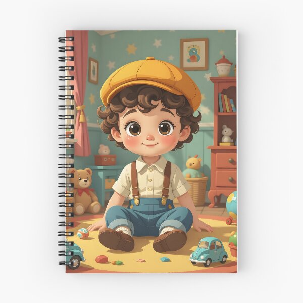 Item preview, Toddler boy at his play room cartoon designed and sold by Ponted.