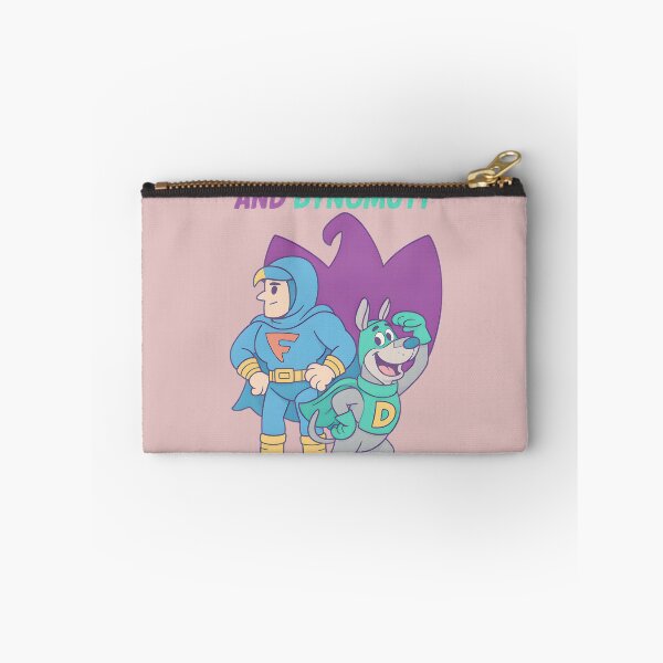 Item preview, Dynamic Cartoon Duo: Blue Hero & Robotic Dog designed and sold by DevantGleich.