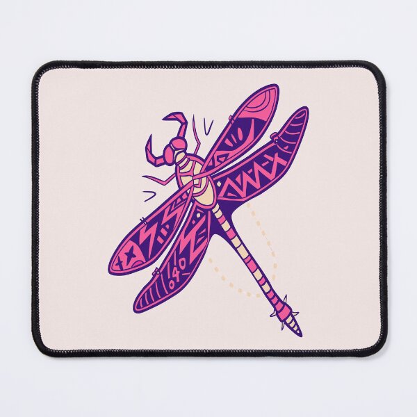 Item preview, Psychedelic Dragonfly – Neon Tribal Insect Art designed and sold by AgarutanPrint.