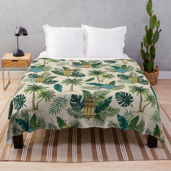 Item preview, Palms and Lanterns Pattern designed and sold by Lauren Ullrich.