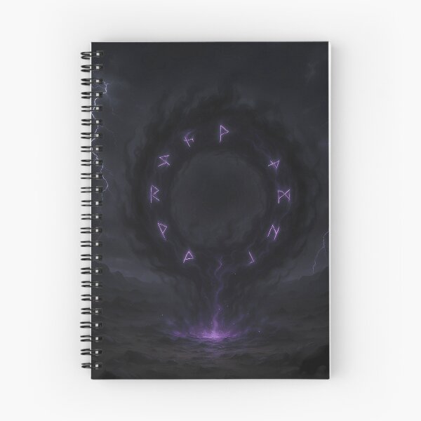 Aperçu de l'œuvre Cercle des runes noires – Portail de l'ombre et de la foudre créée et vendue par NorseDrip.
